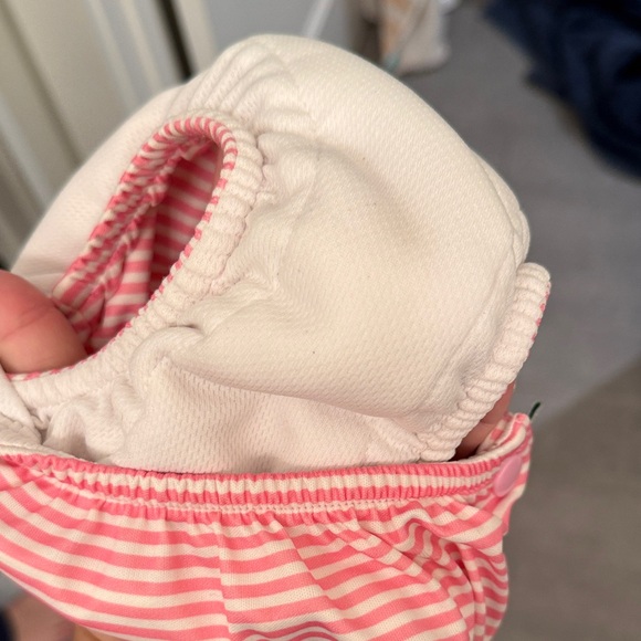 Green sprout Pink Striped Baby reusable swim diaper - Picture 4 of 4
